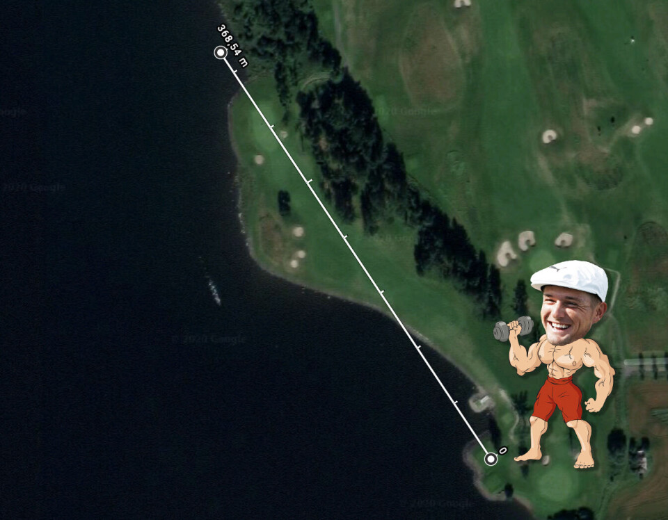 Slik ville DeChambeaus monsterdrive sett ut på norske golfbaner!