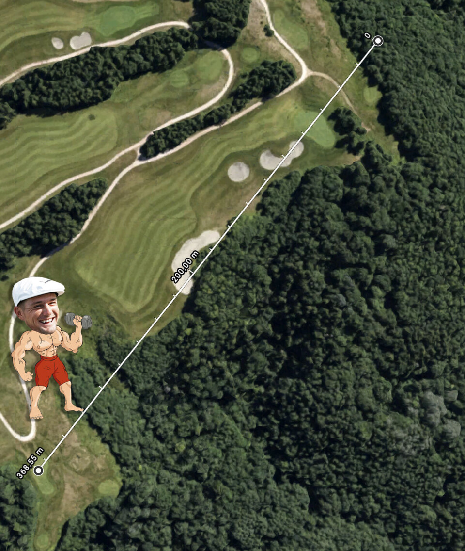 Slik ville DeChambeaus monsterdrive sett ut på norske golfbaner!