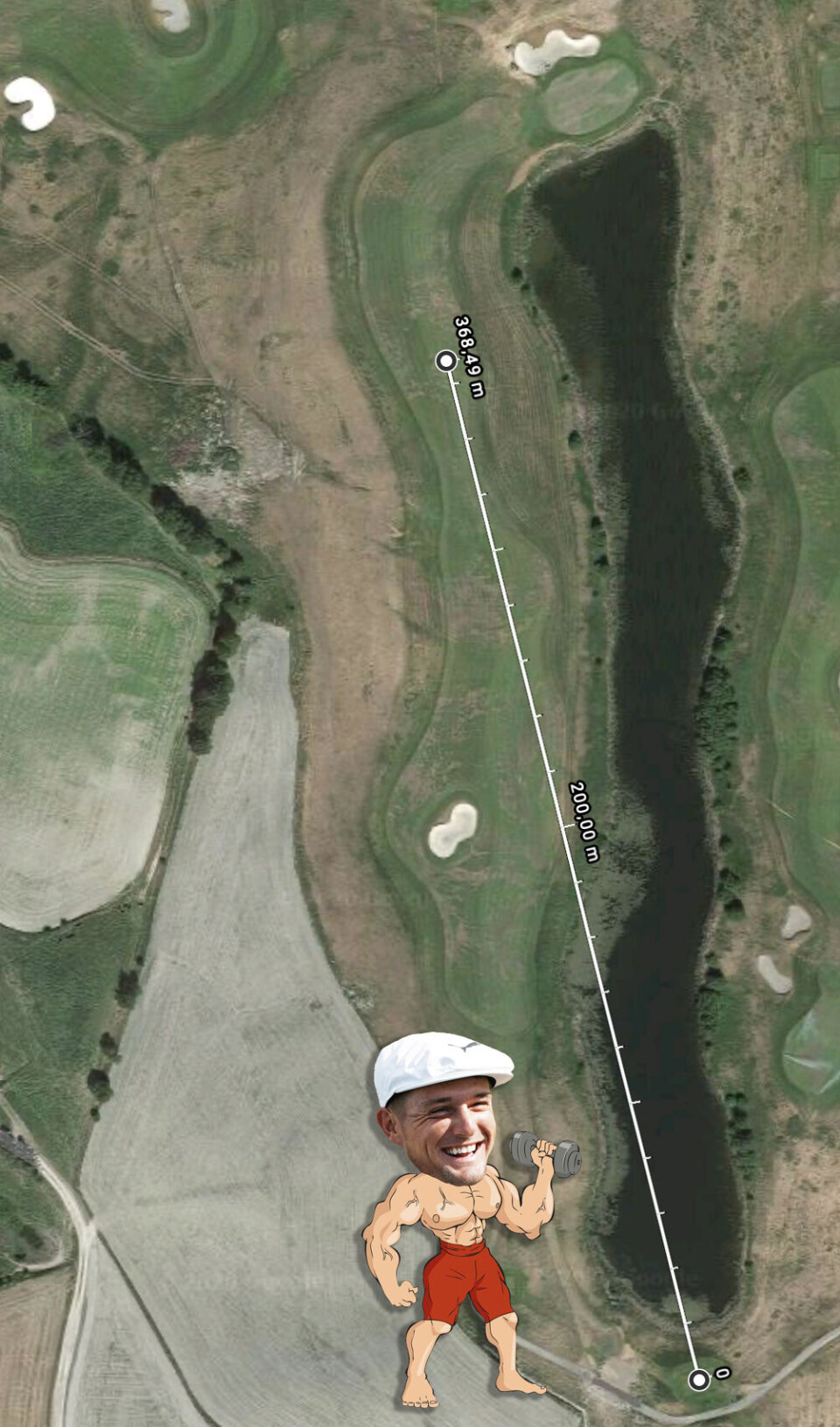 Slik ville DeChambeaus monsterdrive sett ut på norske golfbaner!