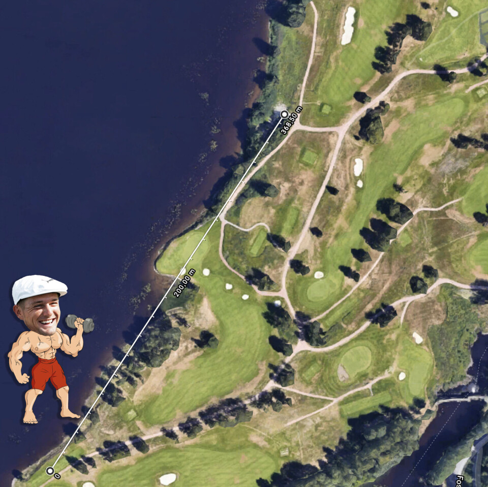 Slik ville DeChambeaus monsterdrive sett ut på norske golfbaner!