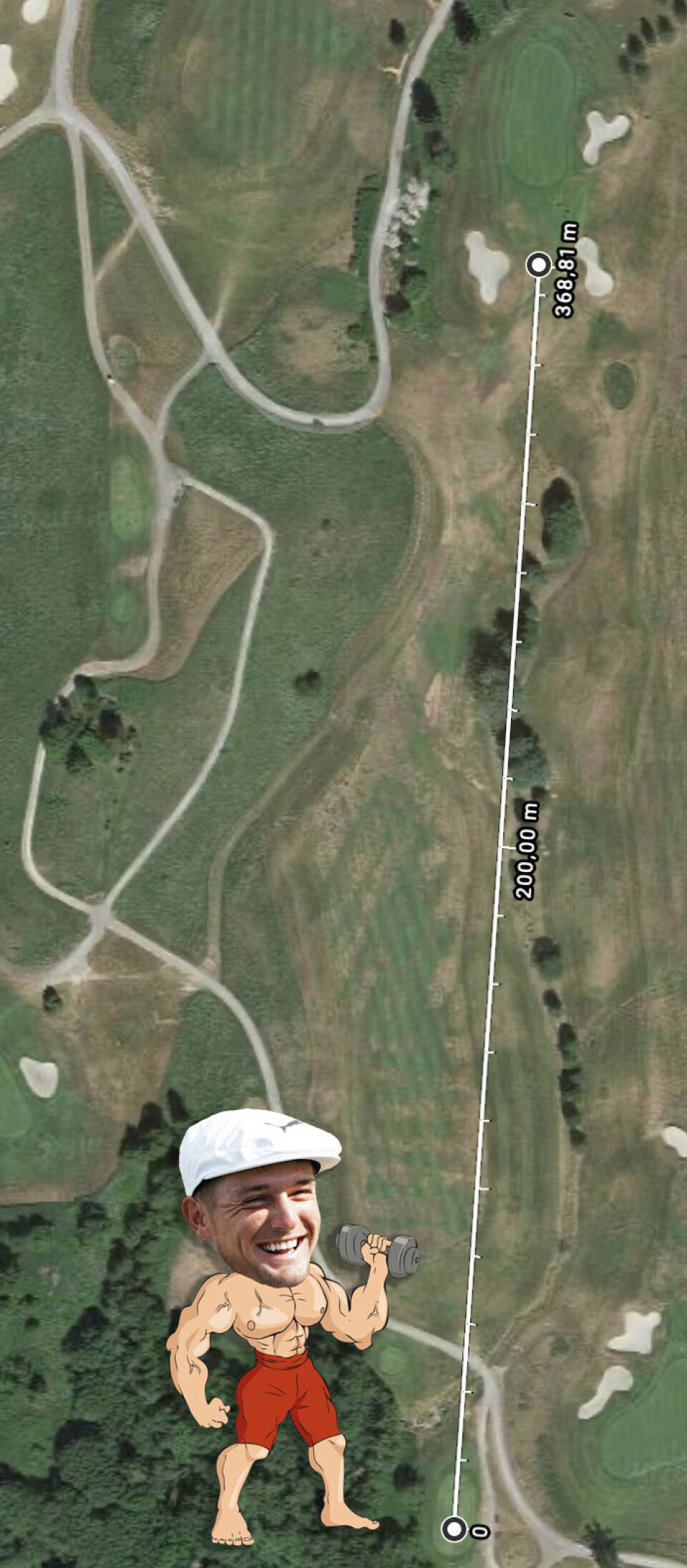 Slik ville DeChambeaus monsterdrive sett ut på norske golfbaner!