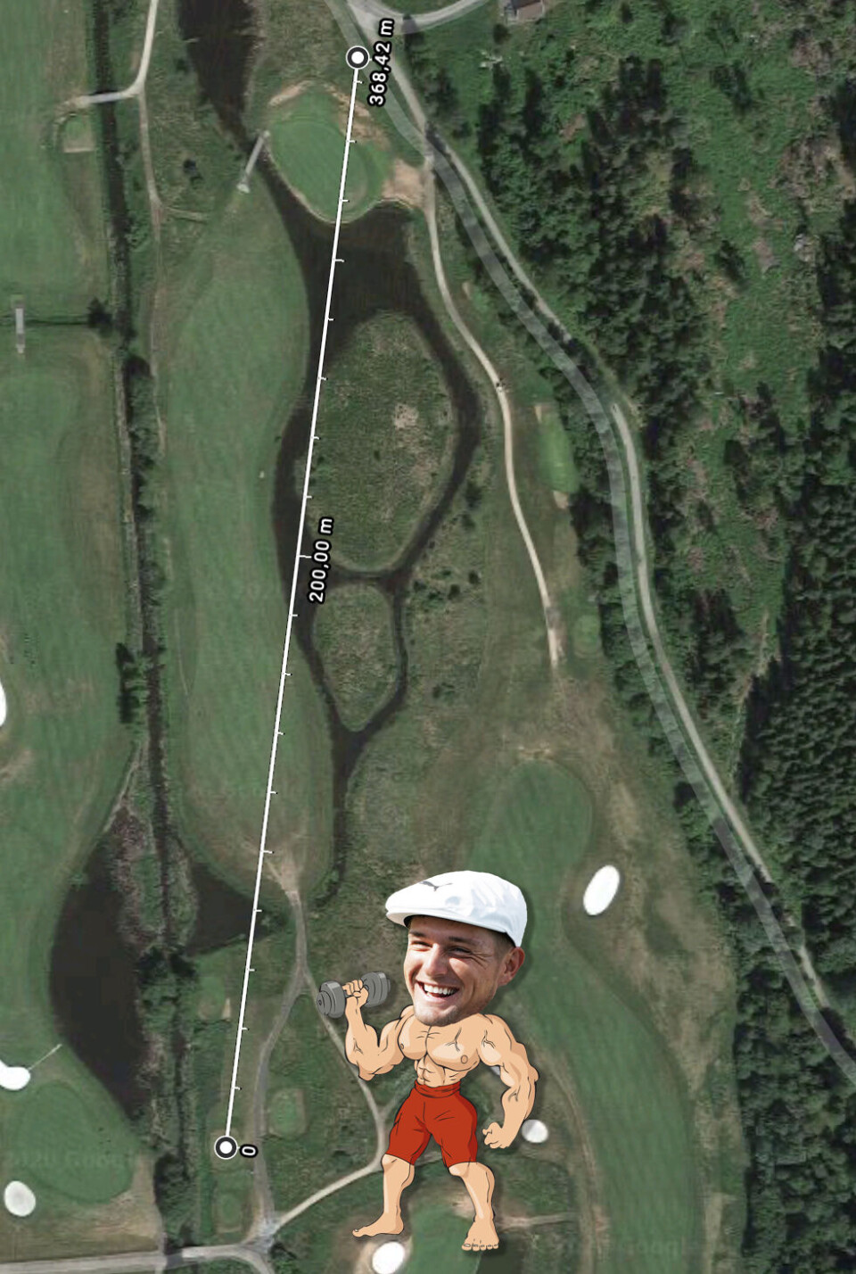 Slik ville DeChambeaus monsterdrive sett ut på norske golfbaner!