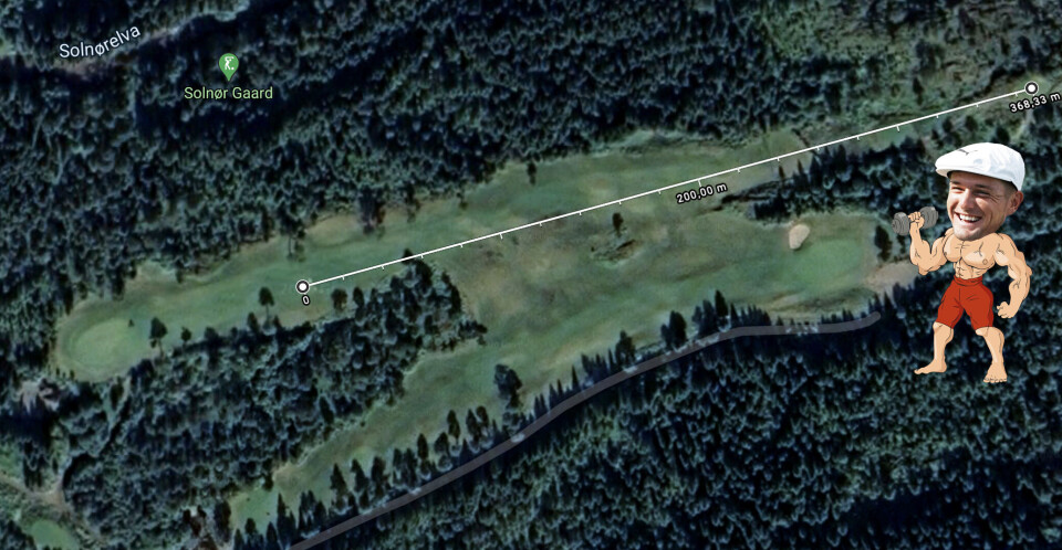 Slik ville DeChambeaus monsterdrive sett ut på norske golfbaner!