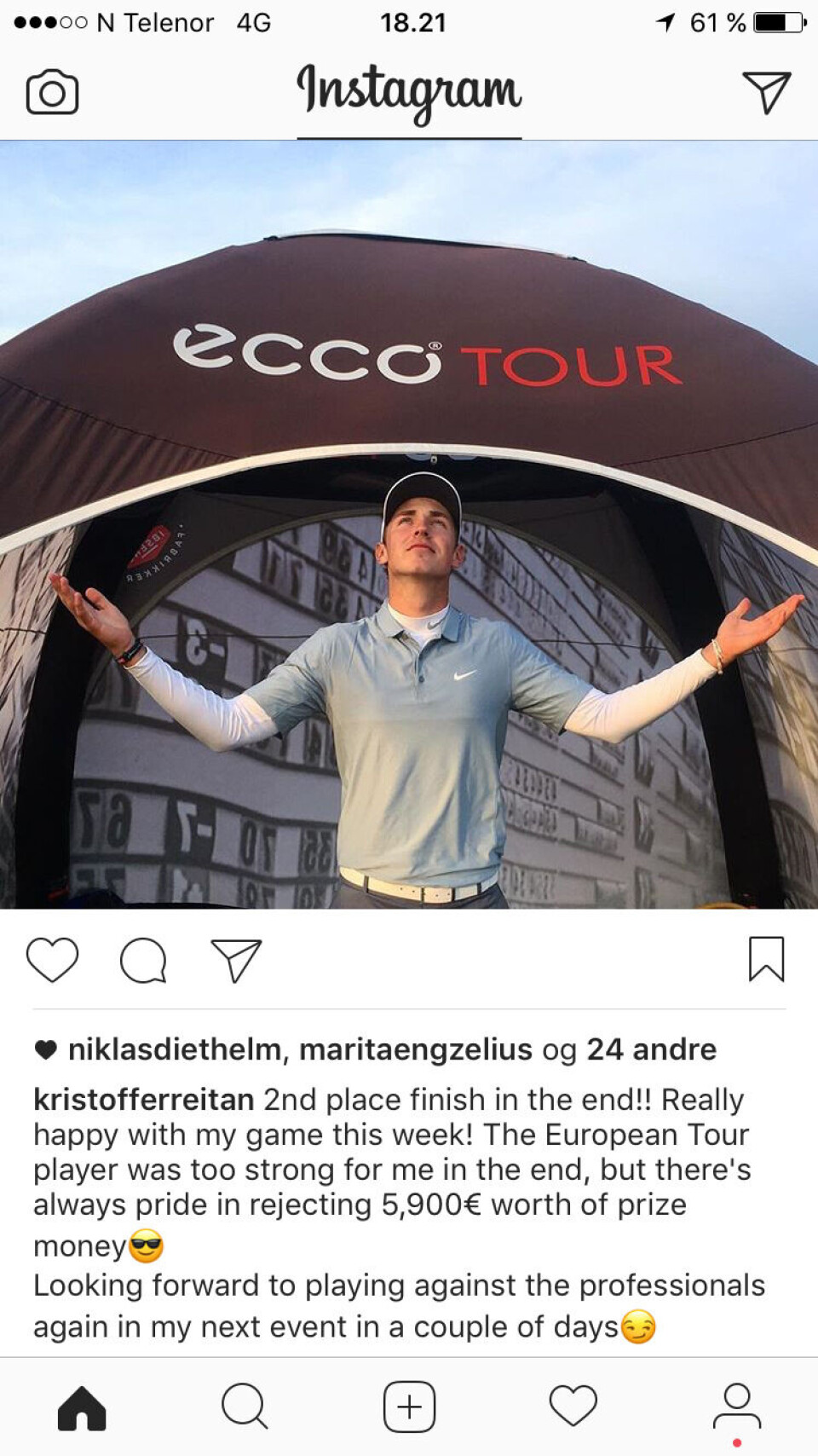 Karrierebeste på Reitan mot proffene