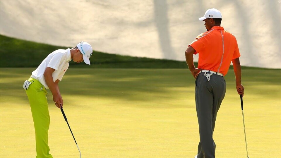 Tiger spilte treningsrunde med 14-åring
