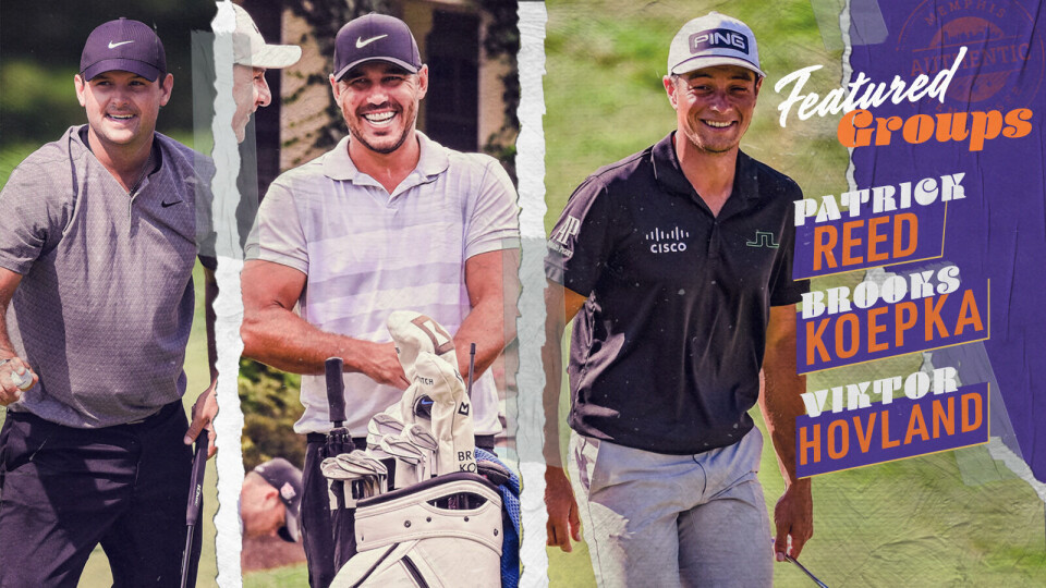 Hovland i TV-ruta med Koepka og Reed
