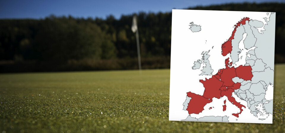 Nesten halvparten av Europas golfbaner stengt