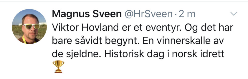 «Du har skrevet idrettshistorie!»