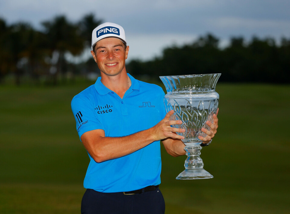 Viktor Hovland vant sin første turnering på PGA-touren!