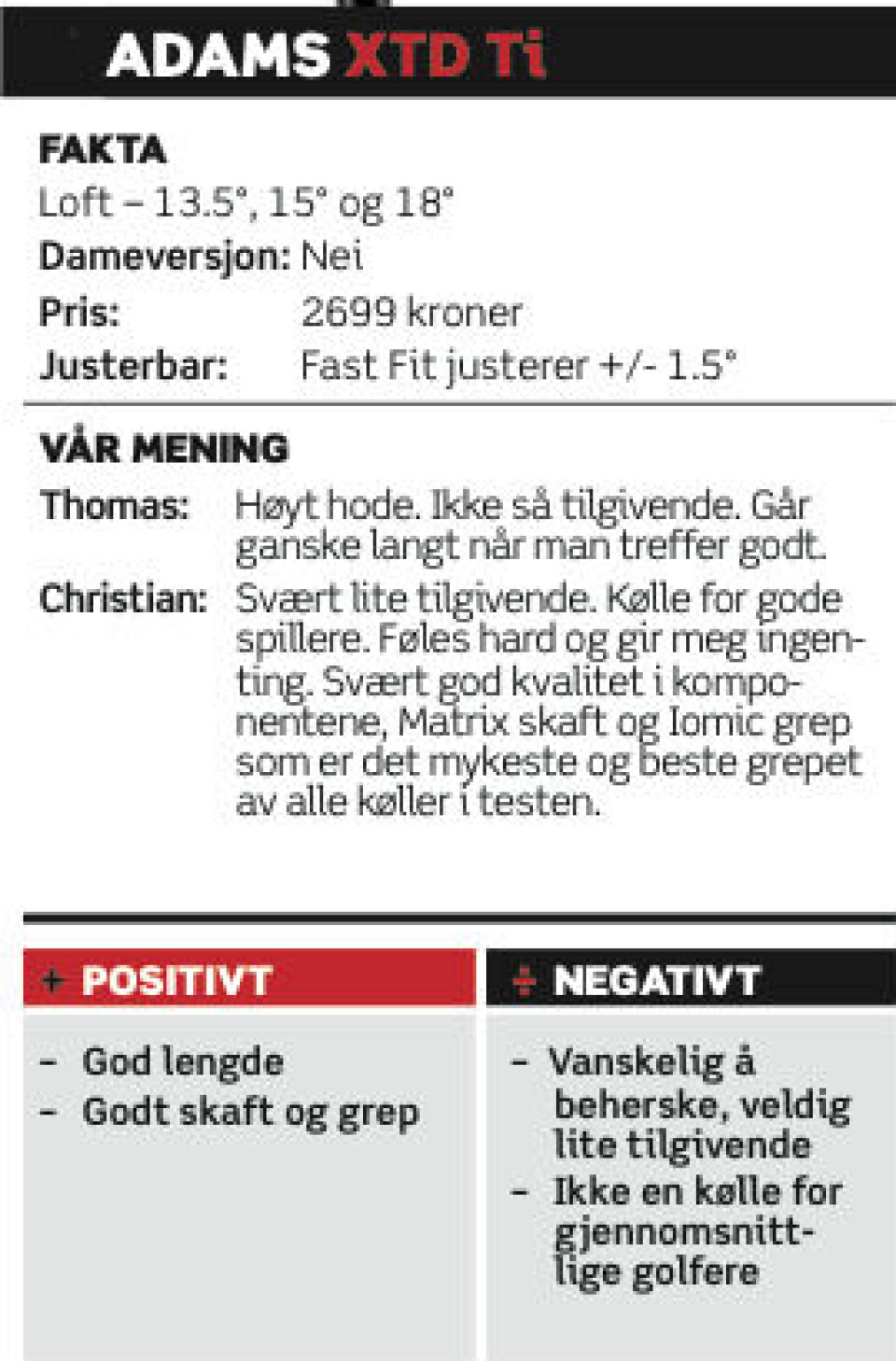 Utstyrstest 2014: Wooder
