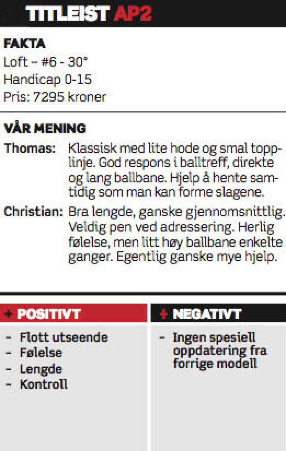Utstyrstest 2014: Jern
