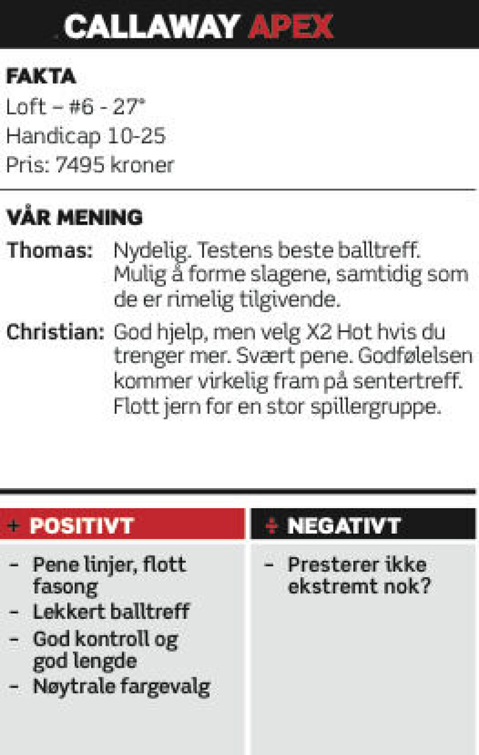 Utstyrstest 2014: Jern