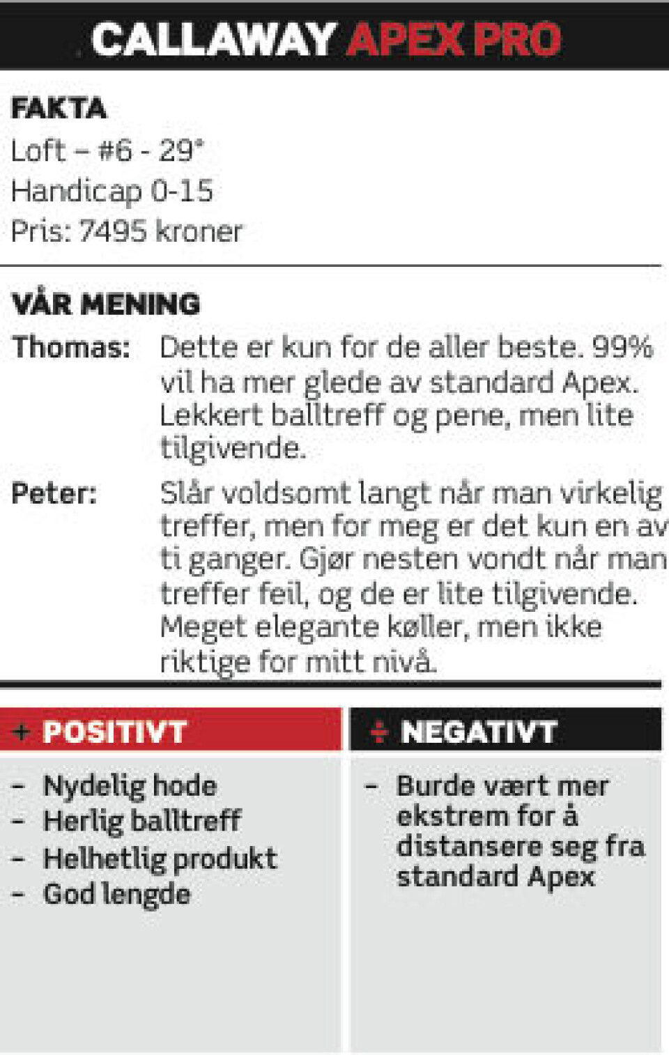Utstyrstest 2014: Jern