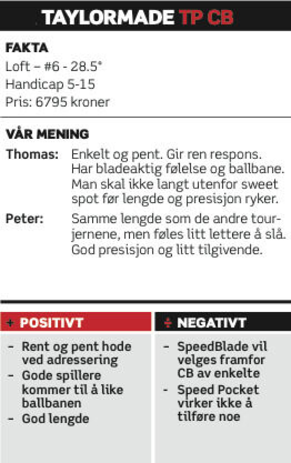 Utstyrstest 2014: Jern