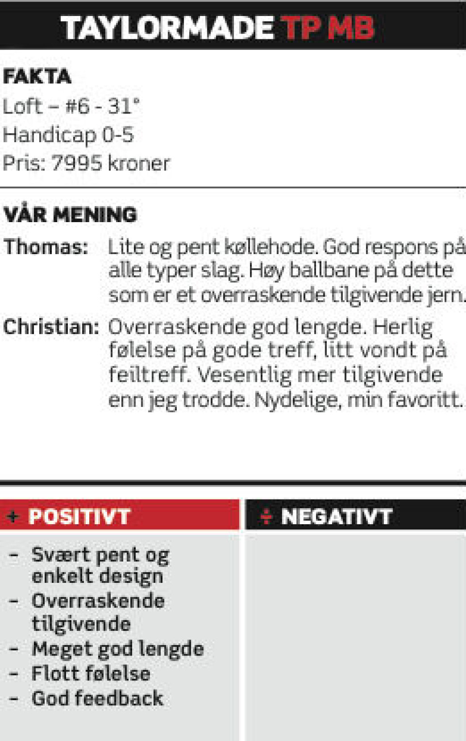 Utstyrstest 2014: Jern