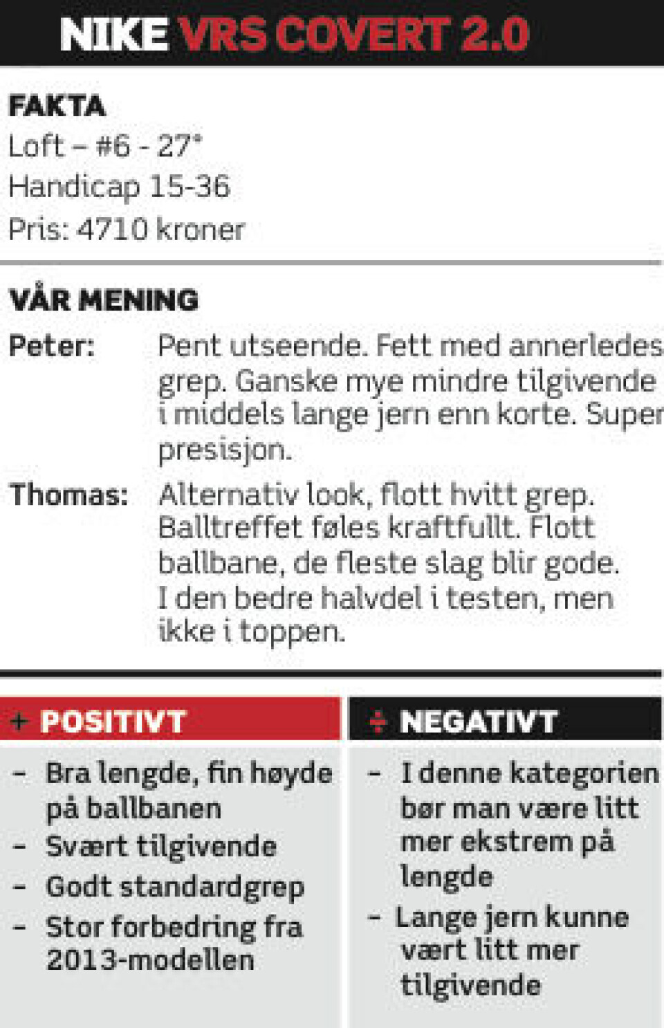 Utstyrstest 2014: Jern