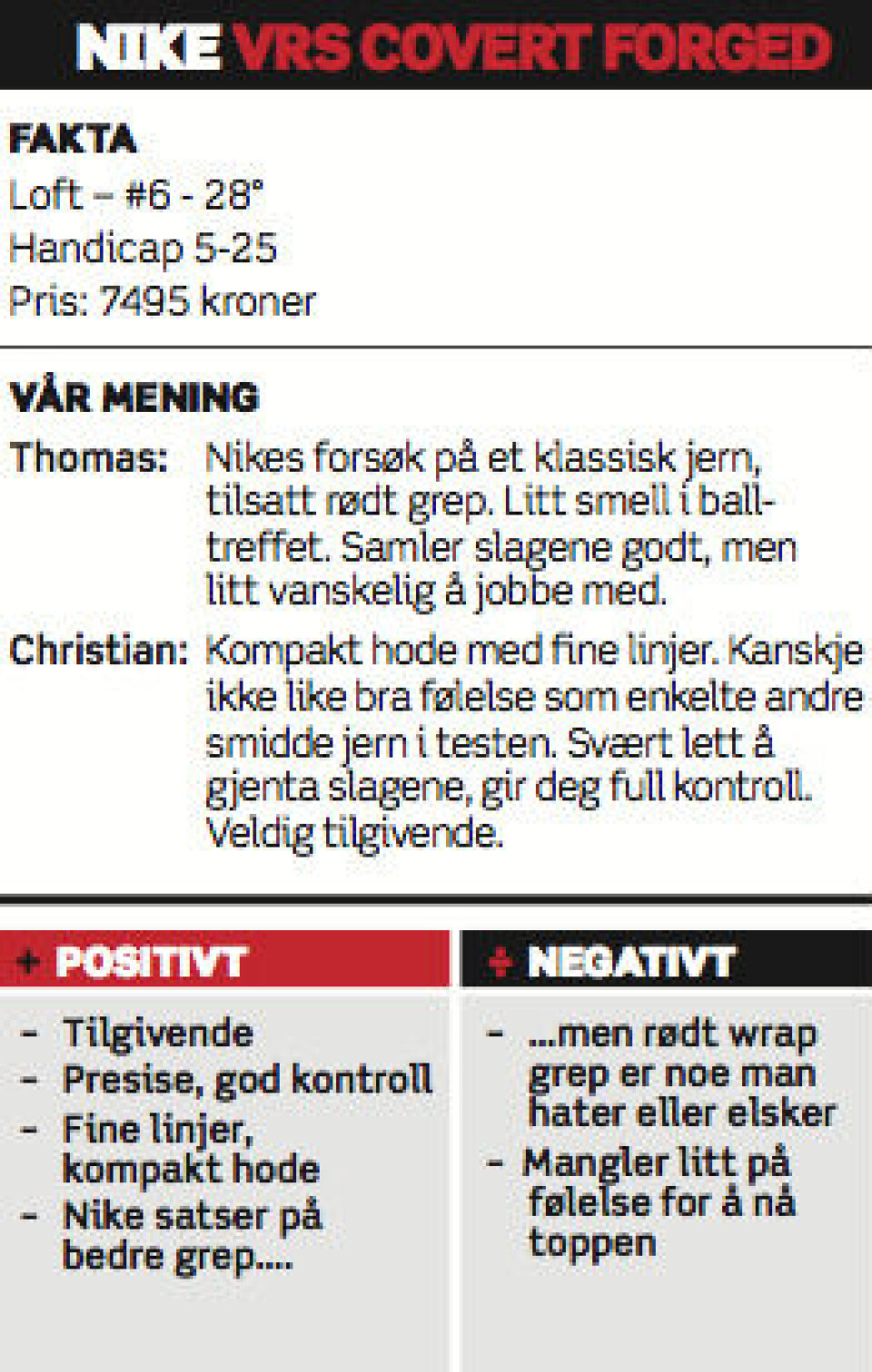 Utstyrstest 2014: Jern