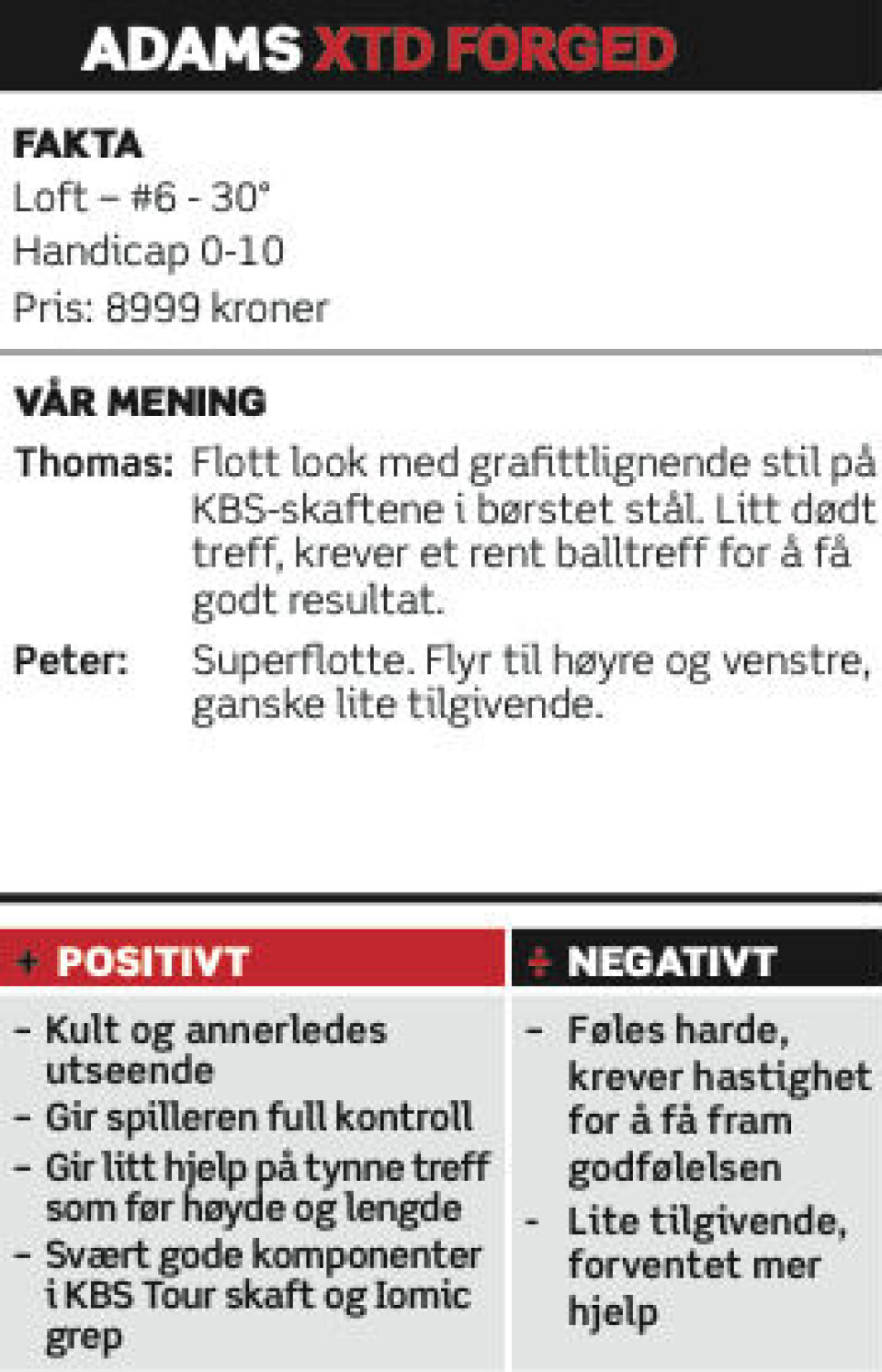Utstyrstest 2014: Jern