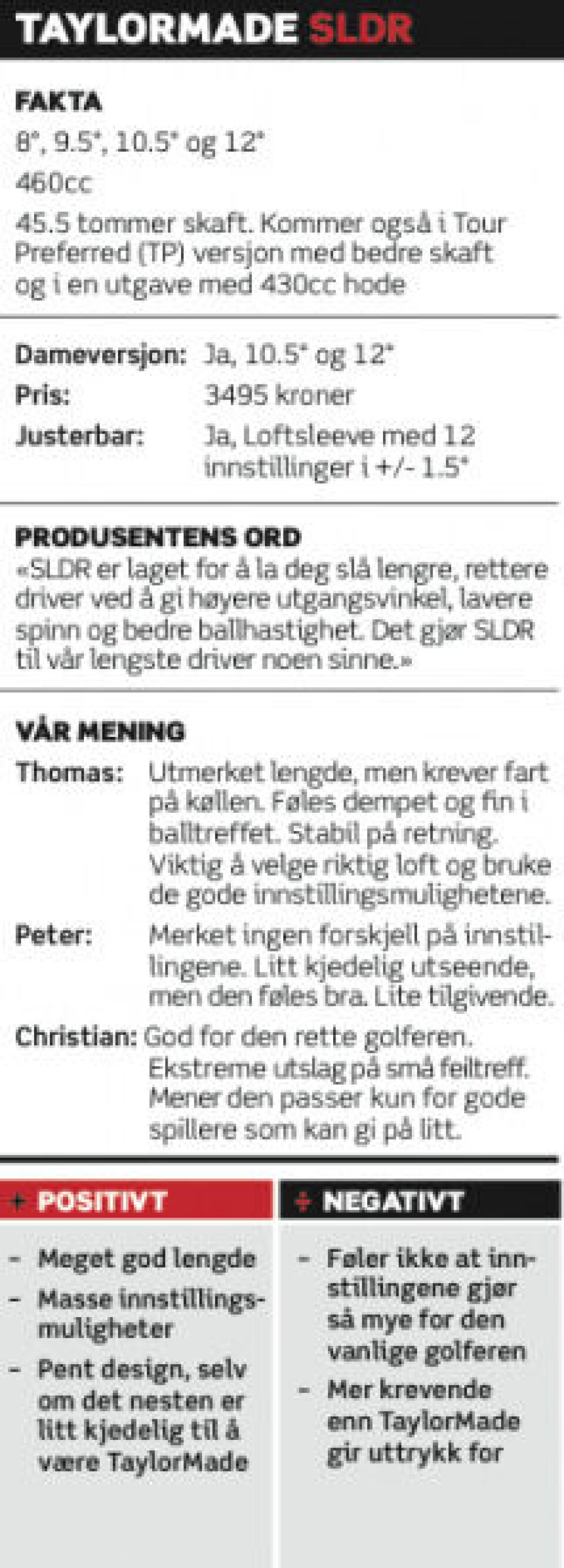 Utstyrstest 2014: Drivere