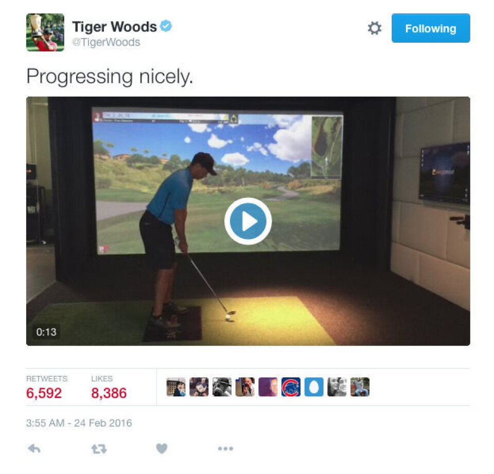 Tiger Woods på vei tilbake. Nå trener han med norsk teknologi!