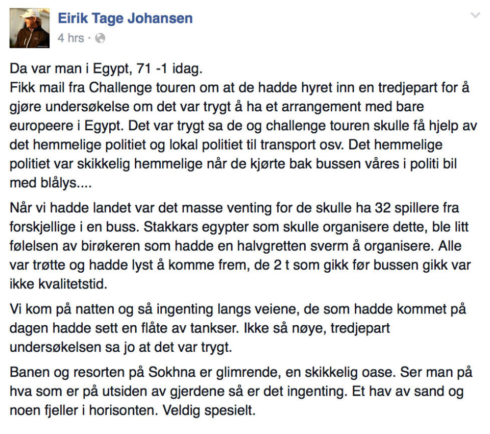 Knallstart av Kofstad i Egypt