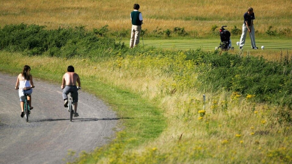 - Golf like sunt som sykling
