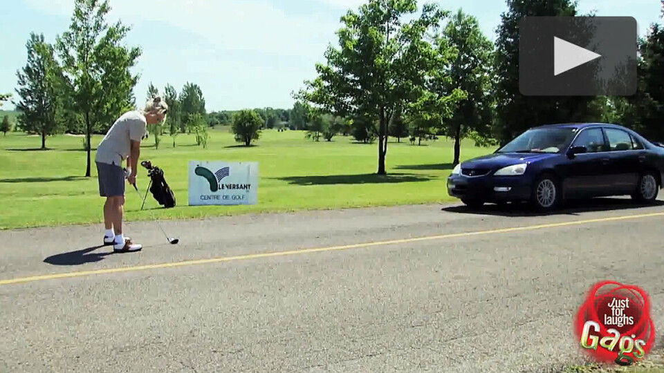 Skjult kamera på golfbanen