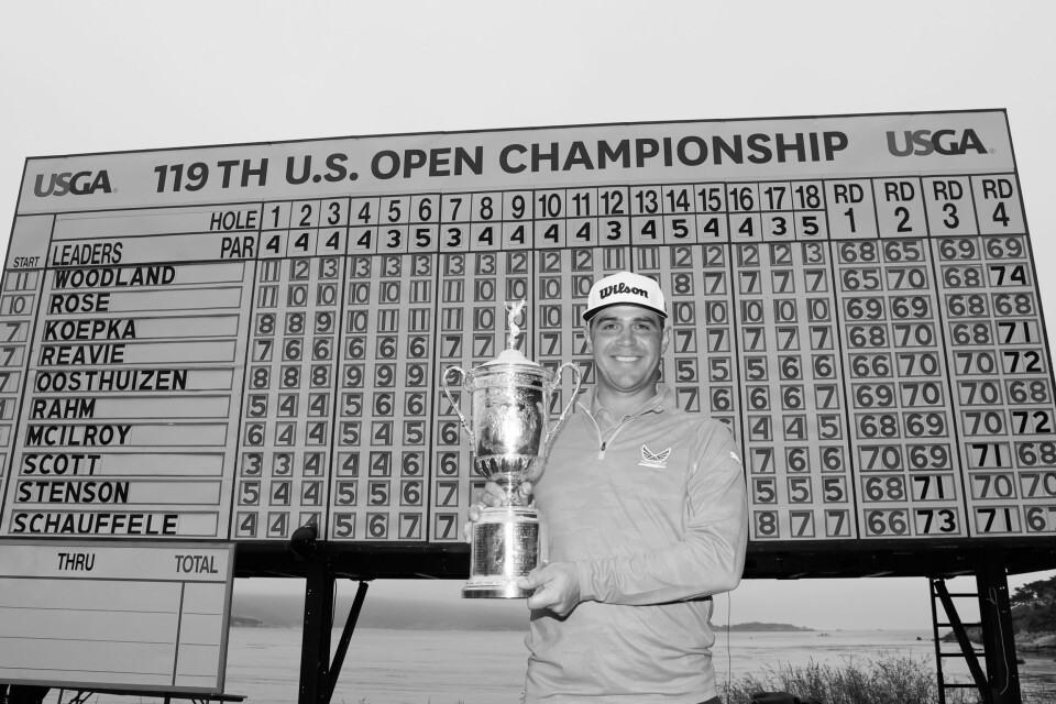 Woodland vant U.S. Open