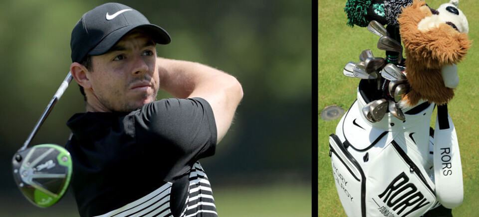 Her slår Rory med Callaway-driver