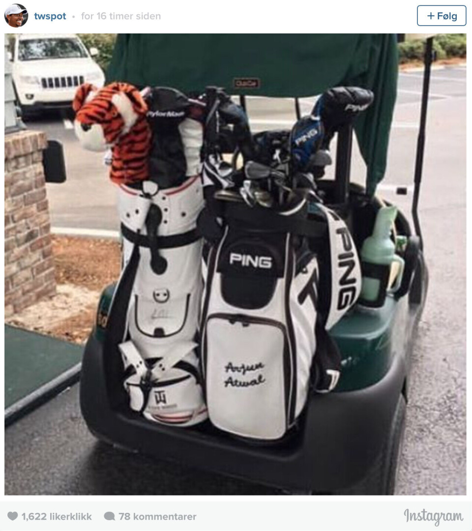 Nå trener Tiger med TaylorMade-køller
