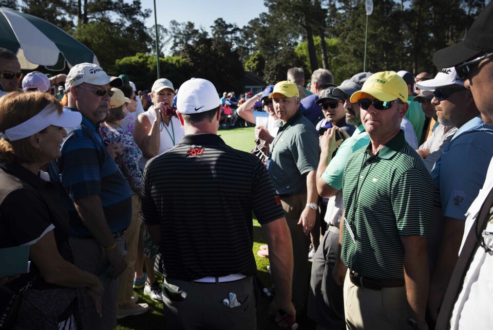 On the tee: Dustin Johnson. Brooks Koepka. Rickie Fowler...Viktor Hovland!