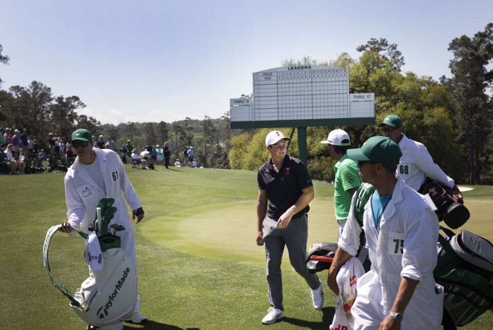 On the tee: Dustin Johnson. Brooks Koepka. Rickie Fowler...Viktor Hovland!