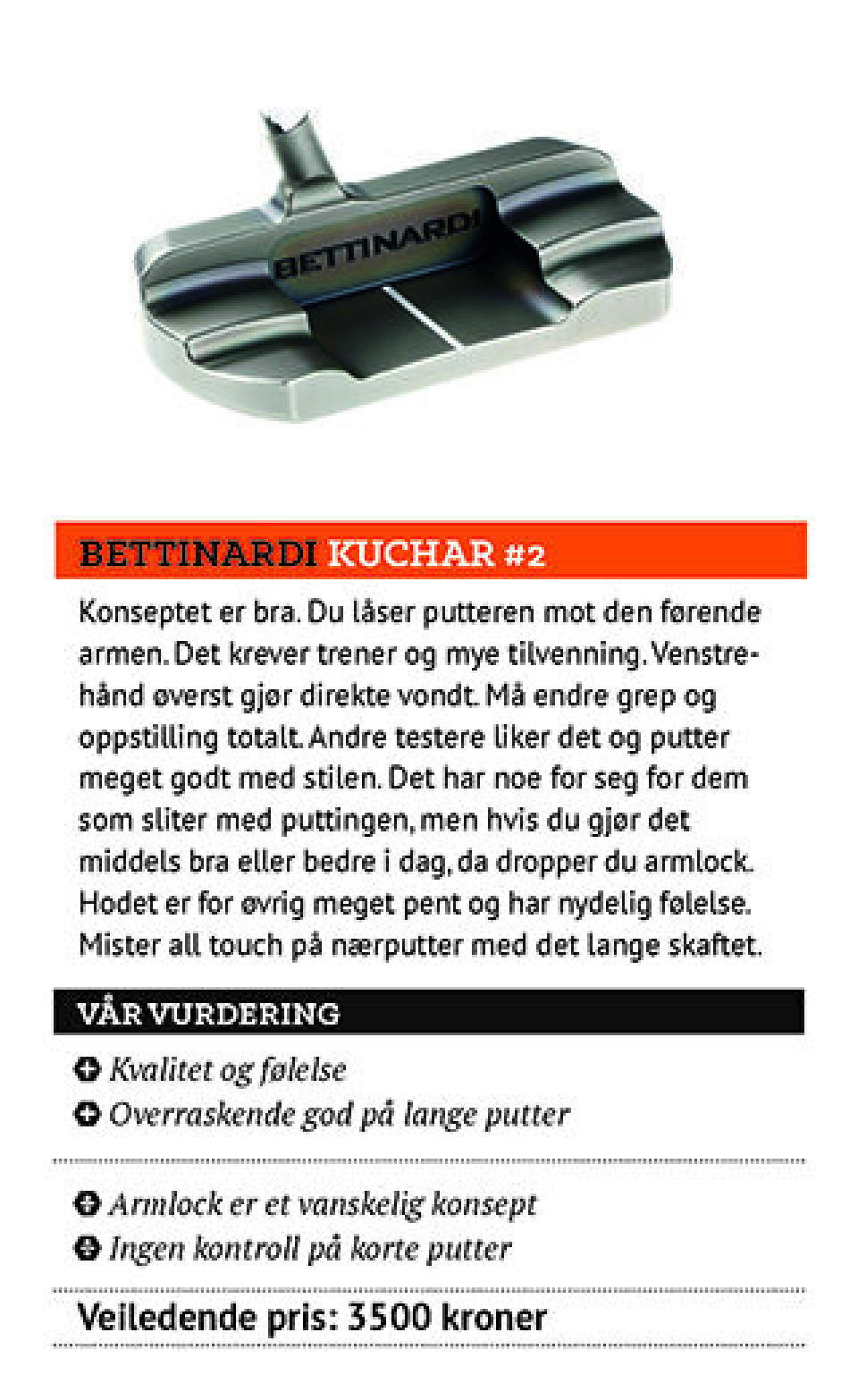 Utstyrstesten 2015: Puttere