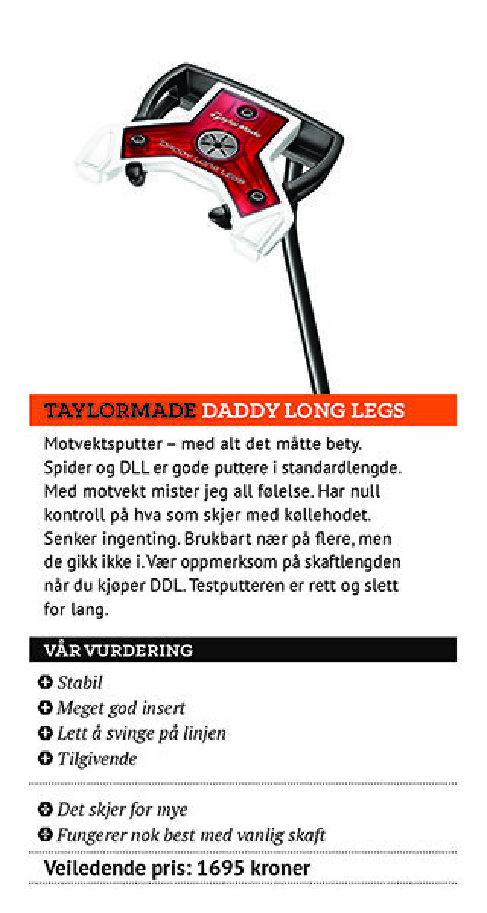Utstyrstesten 2015: Puttere