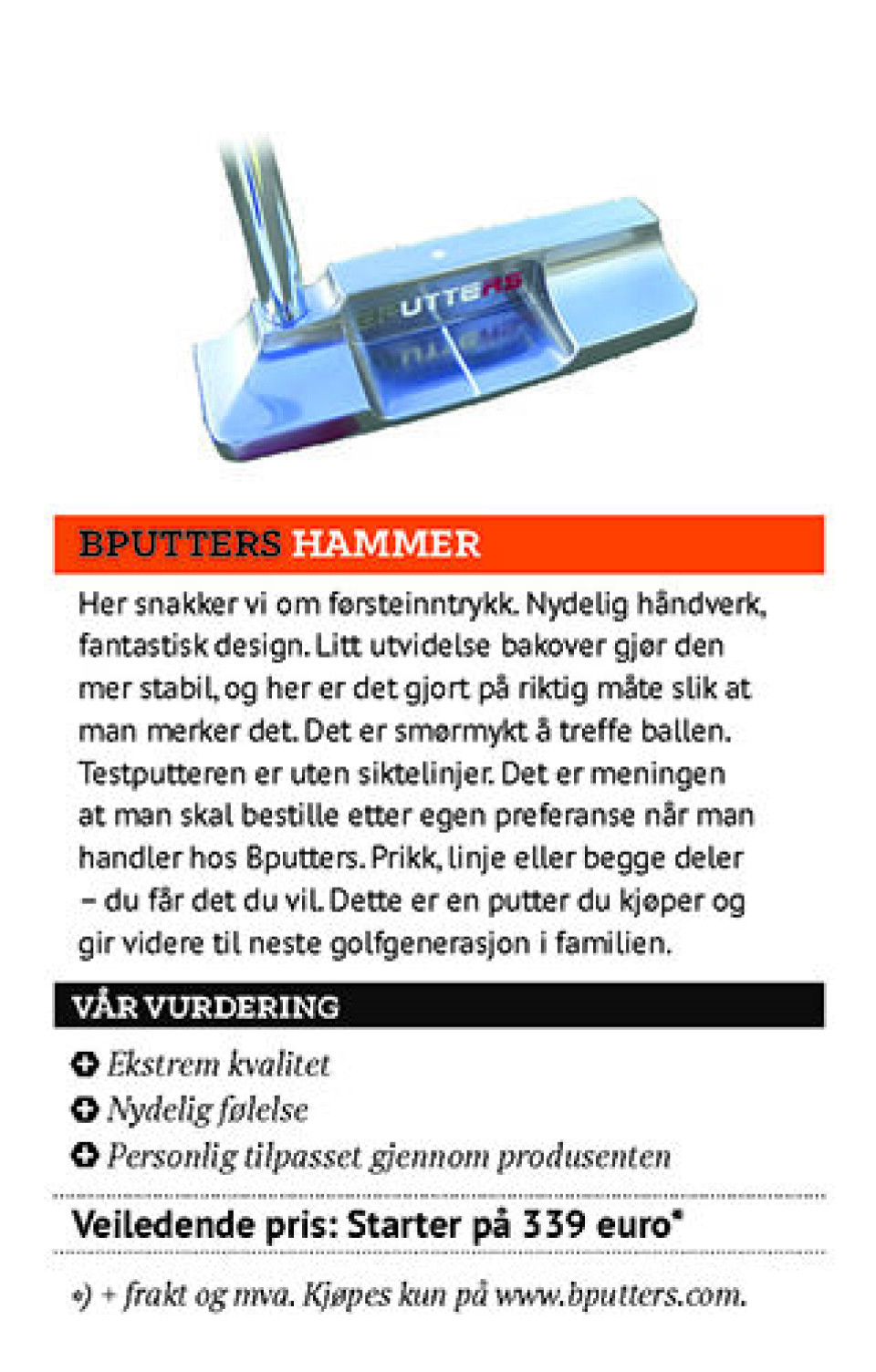 Utstyrstesten 2015: Puttere