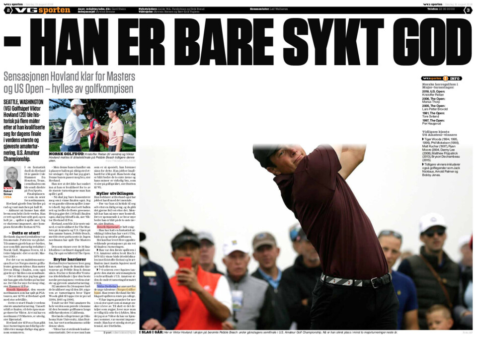 Hovland til Norsk Golf: – Jeg er stolt!