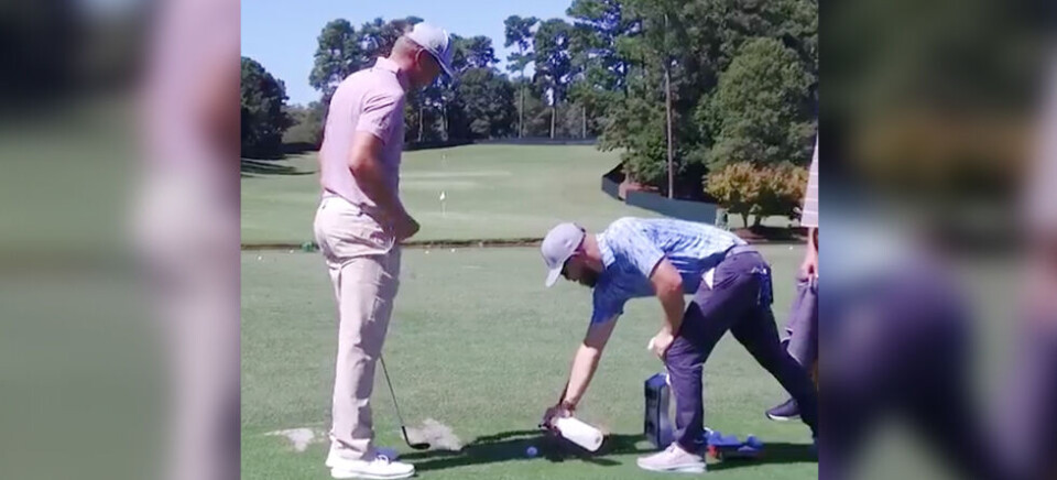 Se DeChambeau simulere dugg (!) på rangen