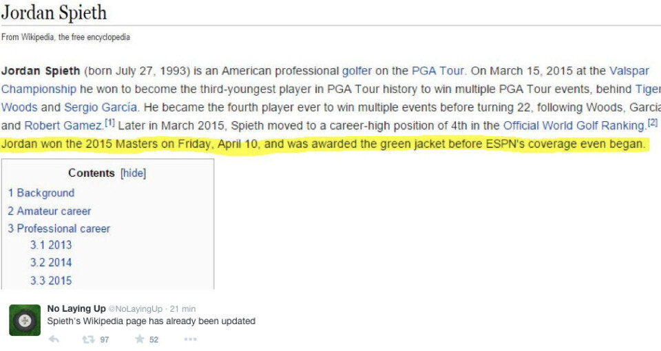 Super-Spieth skrev Masters-historie!