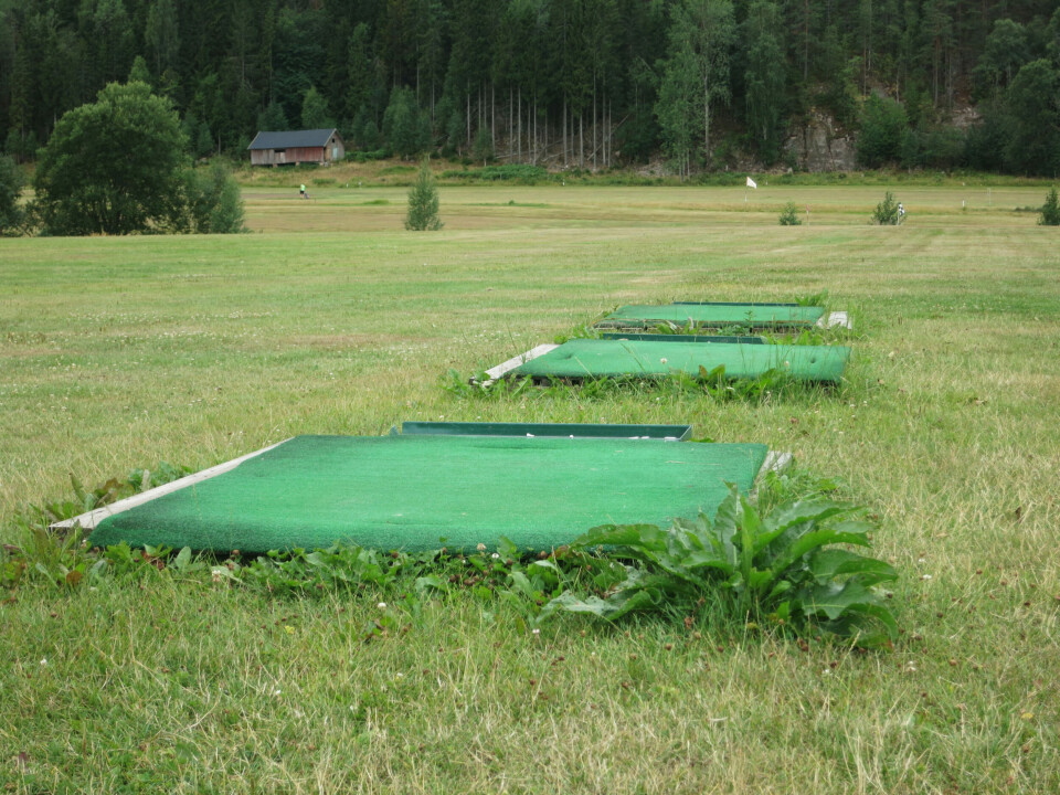 Golfbanen på Hurum pløyes opp