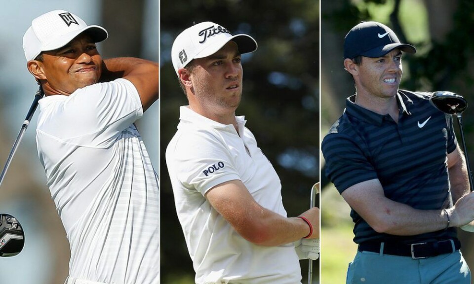 Tiger spiller med Rory og Thomas