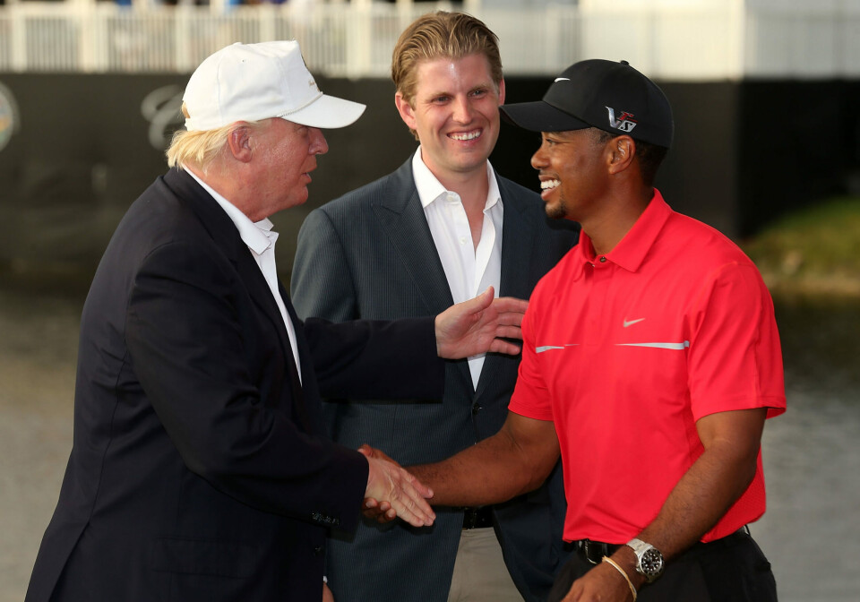 Tiger og DJ golfet med Trump