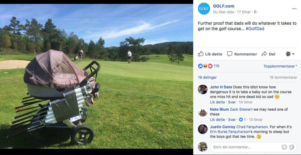 Barnevogn-innovasjonen fra Utsikten GK hylles av golfere verden over