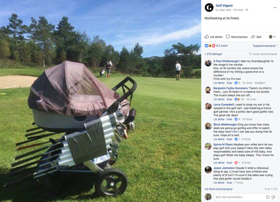 Barnevogn-innovasjonen fra Utsikten GK hylles av golfere verden over