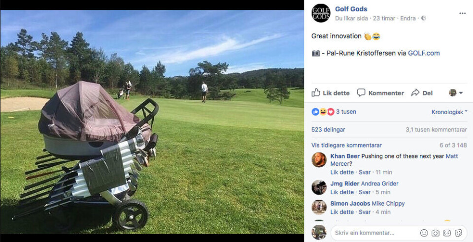 Barnevogn-innovasjonen fra Utsikten GK hylles av golfere verden over