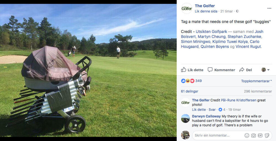 Barnevogn-innovasjonen fra Utsikten GK hylles av golfere verden over
