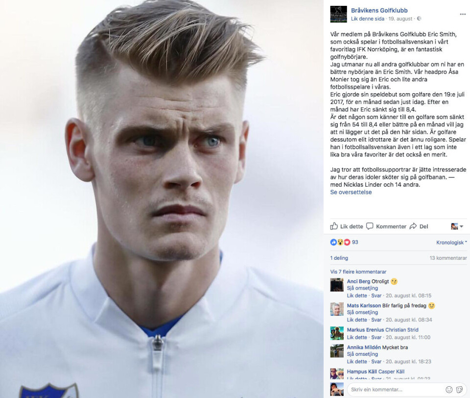 Fotballspiller gikk fra 54 til 4,5 i handicap – på ÉN måned!