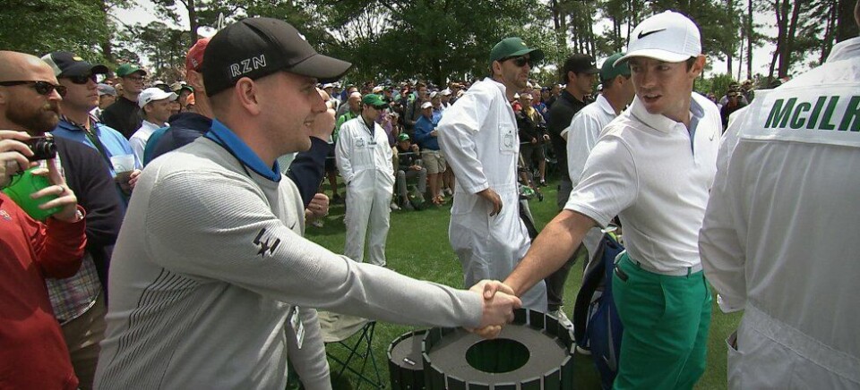 Her trener Marius Thorp og Rory McIlroy sammen