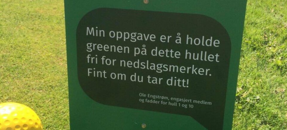 Henger døde fugler i trærne for å skremme vekk kråker fra green