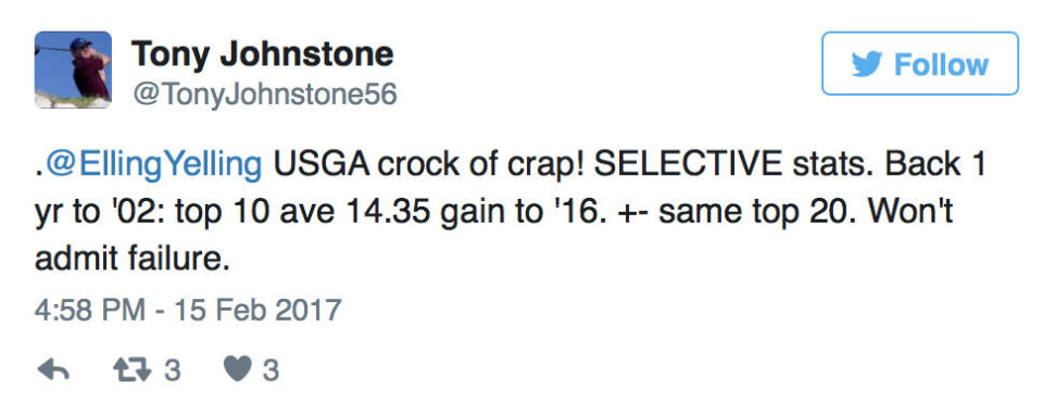 Kritikken hagler mot USGA og R&A etter rapport om slaglengde