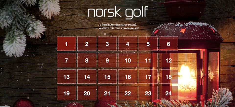 Bli med på Norsk Golfs julekalender!